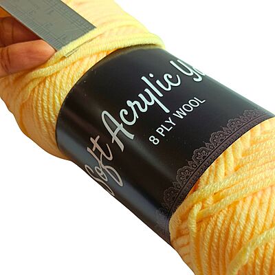 Soft Acrylic Yarn 8 ply Fawn Yellow Soft Acrylic Yarn 8 ply Fawn Yellow
