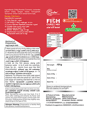 CINDER INSTANT FISH CURRY MIX 101G