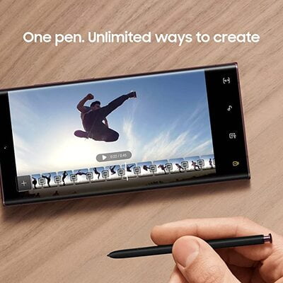 Samsung Galaxy S22 Ultra Smartphone, Factory Unlocked Android Cell Phone, 256GB white