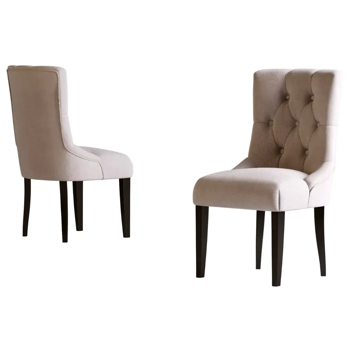 Premium 8-Seater White Dining Table Set with Tufted Upholstered Chairs � Elegant Modern Classic Design