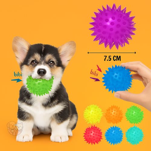 FUN LED Spike Ball – Flashing, Bouncy & Squeaky Toy for Dogs & Cats