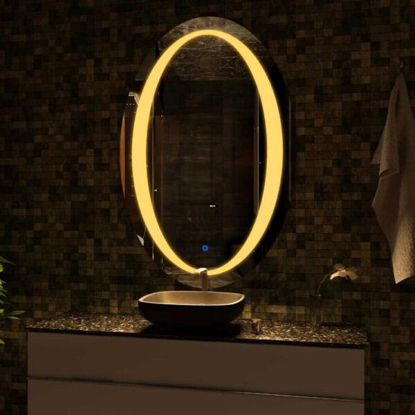 Oval LED Touch Sensor Mirror 002