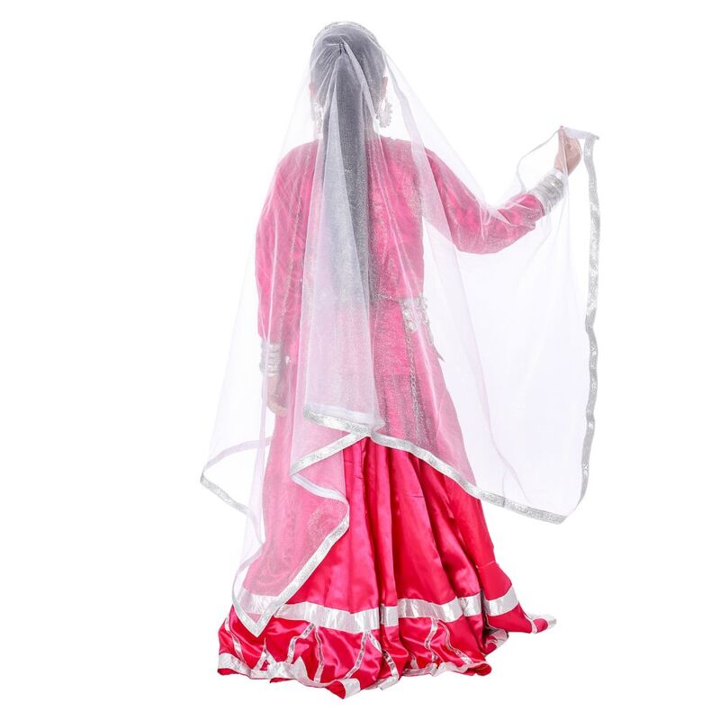 Fancy Dress Lehenga Magenta With White Dupatta Fancy Dress Lehenga Magenta With White Dupatta
