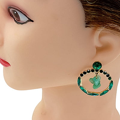 Fancy Green Conch Drop Earrings Fancy Green Conch Drop Earrings