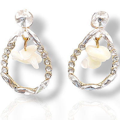 Fancy White Conch Drop Earrings Fancy White Conch Drop Earrings