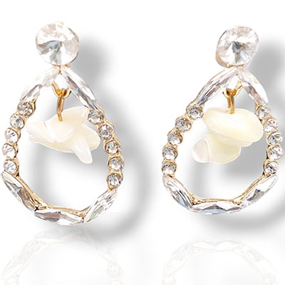 Fancy White Conch Drop Earrings Fancy White Conch Drop Earrings