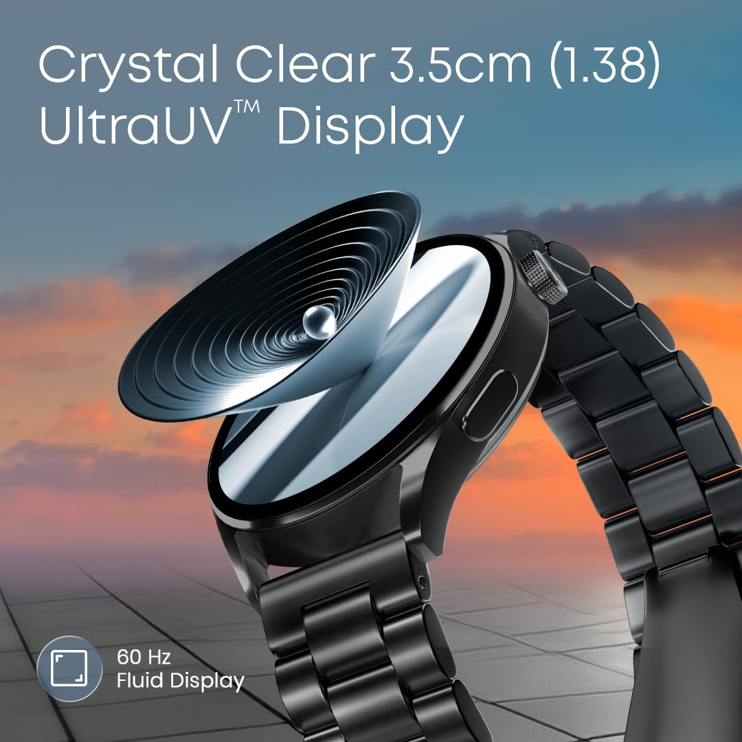 Fastrack Dezire FX1 Luxury Metal Smart Watch, 1.38” (3.50cm) UltraVU HD Display, Functional Crown, SingleSync BT Calling, AI Voice Assistant, 100+ Smartwatch Faces, IP68, Upto 5 Day Battery Fastrack Dezire FX1 Luxury Metal Smart Watch, 1.38” (3.50cm) UltraVU HD Display, Functional Crown, SingleSync BT Calling, AI Voice Assistant, 100+ Smartwatch Faces, IP68, Upto 5 Day Battery