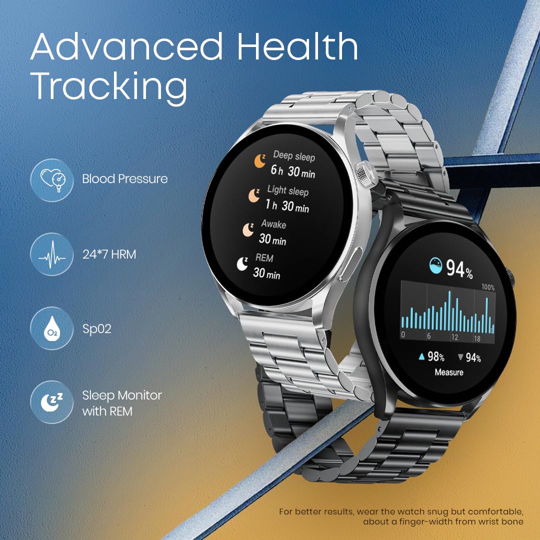 Fastrack Dezire FX1 Luxury Metal Smart Watch, 1.38” (3.50cm) UltraVU HD Display, Functional Crown, SingleSync BT Calling, AI Voice Assistant, 100+ Smartwatch Faces, IP68, Upto 5 Day Battery Fastrack Dezire FX1 Luxury Metal Smart Watch, 1.38” (3.50cm) UltraVU HD Display, Functional Crown, SingleSync BT Calling, AI Voice Assistant, 100+ Smartwatch Faces, IP68, Upto 5 Day Battery