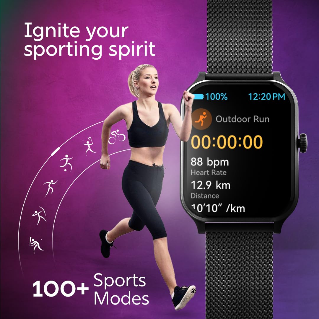 Fastrack New Limitless Classic|Large 1.91" (4.85cm) Super UltraVU Display|Functional Crown|Highest 320x385 Pixel Resolution|SingleSync BT Calling|100+ Sports Modes|Metal Case Premium Smartwatch Fastrack New Limitless Classic|Large 1.91" (4.85cm) Super UltraVU Display|Functional Crown|Highest 320x385 Pixel Resolution|SingleSync BT Calling|100+ Sports Modes|Metal Case Premium Smartwatch