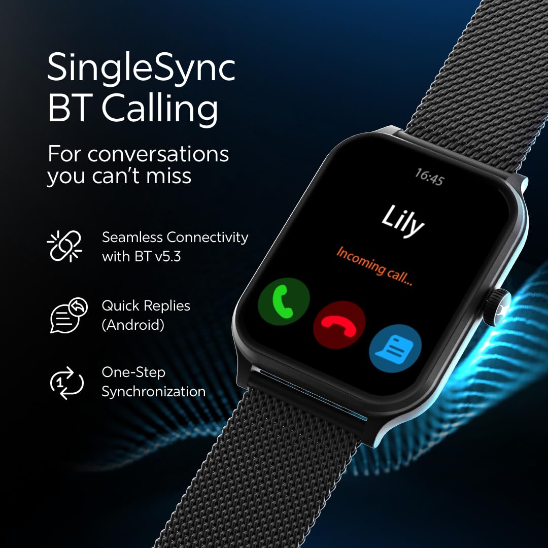 Fastrack New Limitless Classic|Large 1.91" (4.85cm) Super UltraVU Display|Functional Crown|Highest 320x385 Pixel Resolution|SingleSync BT Calling|100+ Sports Modes|Metal Case Premium Smartwatch Fastrack New Limitless Classic|Large 1.91" (4.85cm) Super UltraVU Display|Functional Crown|Highest 320x385 Pixel Resolution|SingleSync BT Calling|100+ Sports Modes|Metal Case Premium Smartwatch
