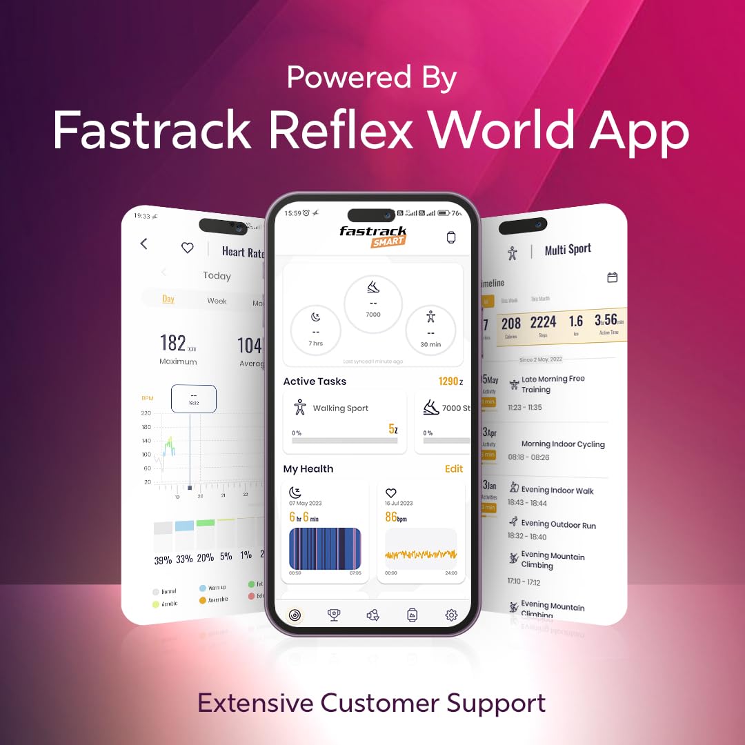 Fastrack New Limitless Classic|Large 1.91" (4.85cm) Super UltraVU Display|Functional Crown|Highest 320x385 Pixel Resolution|SingleSync BT Calling|100+ Sports Modes|Metal Case Premium Smartwatch Fastrack New Limitless Classic|Large 1.91" (4.85cm) Super UltraVU Display|Functional Crown|Highest 320x385 Pixel Resolution|SingleSync BT Calling|100+ Sports Modes|Metal Case Premium Smartwatch