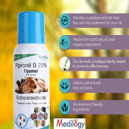 Fipomed Fipronil Spray โ Broad-Spectrum Tick & Flea Control for Dogs and Cats (100ml) Fipomed Fipronil Spray โ Broad-Spectrum Tick & Flea Control for Dogs and Cats (100ml)