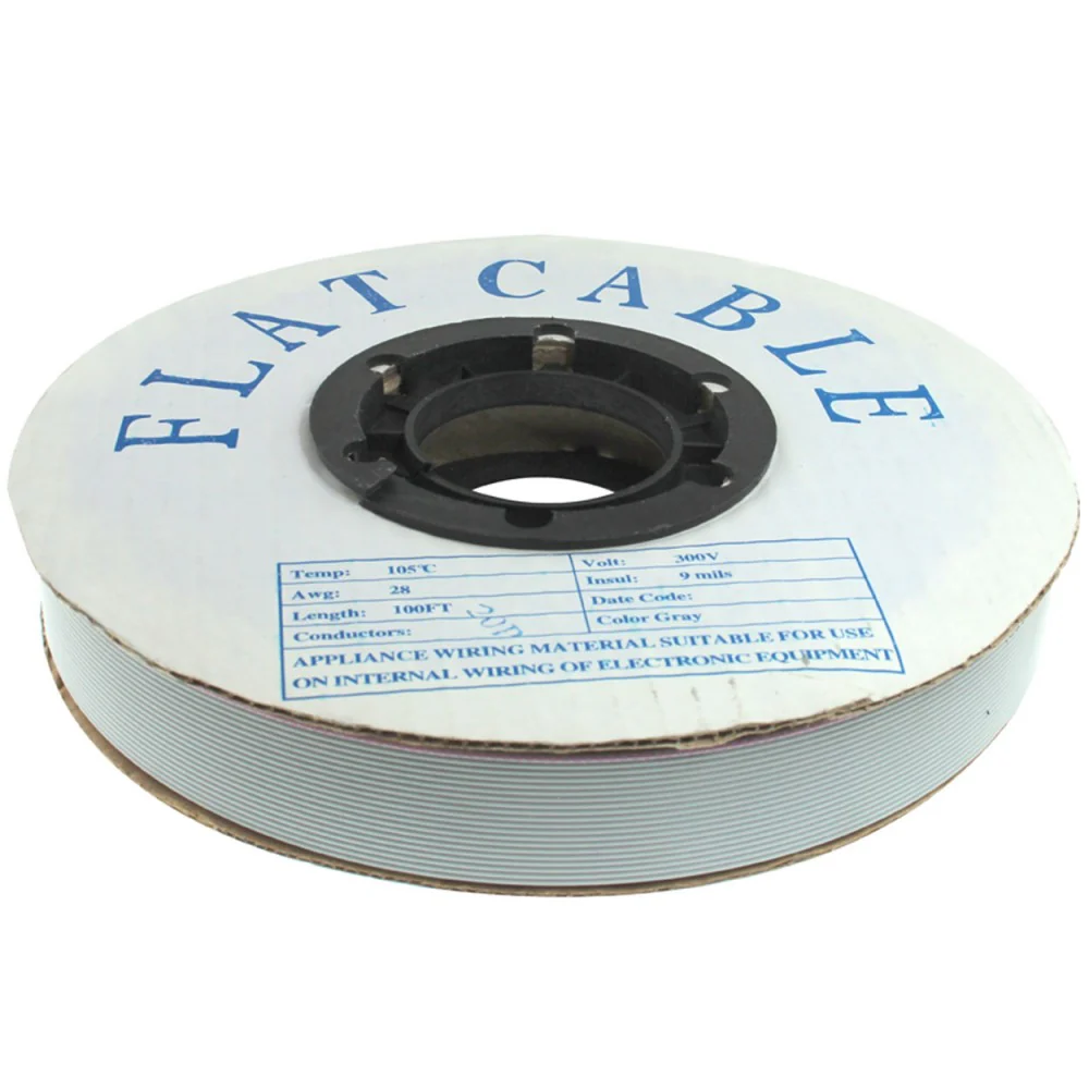 Flat Ribbon Cable 100ft Roll - 34Pin FRC Computer Cable Flat Ribbon Cable 100ft Roll - 34Pin FRC Computer Cable