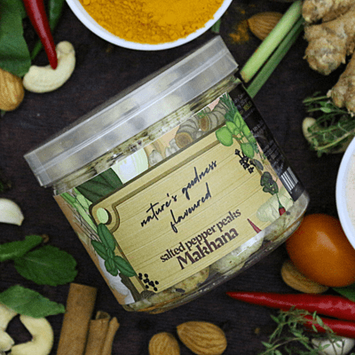 Gourmet Salted Pepper Peaks Makhana 50 Grams Gourmet Salted Pepper Peaks Makhana 50 Grams