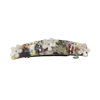 Classic French Barrettes - Black~White Classic French Barrettes - Black~White