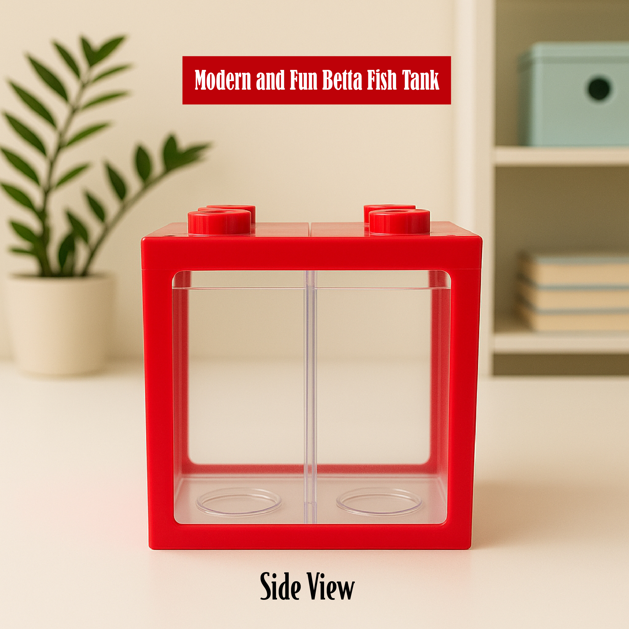 FlyExtreme Dual-Compartment Betta Fish Tank FlyExtreme Dual-Compartment Betta Fish Tank