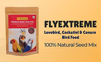 Premium Bird Food For LoveBird, Cockatiels & Conures