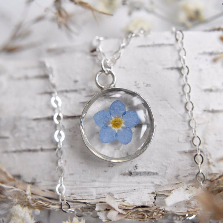 Forget Me Not Pendant Silver Round Forget Me Not Pendant Silver Round