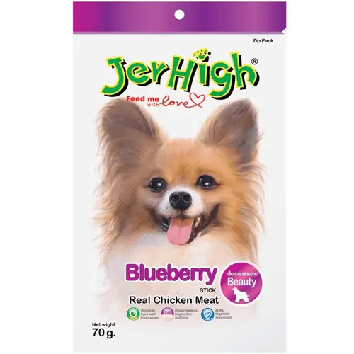 JerHigh Blueberry Sticks โ Real Chicken & Blueberry Dog Treats, 70g JerHigh Blueberry Sticks โ Real Chicken & Blueberry Dog Treats, 70g