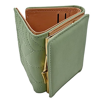 Frog Green - Trifold Leather Wallet Women / Girls ~ Purse, Coin Holder, Card Slot Frog Green - Trifold Leather Wallet Women / Girls ~ Purse, Coin Holder, Card Slot