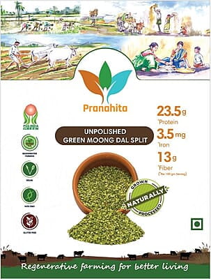 Organic Unpolished Green Moong Dal Split