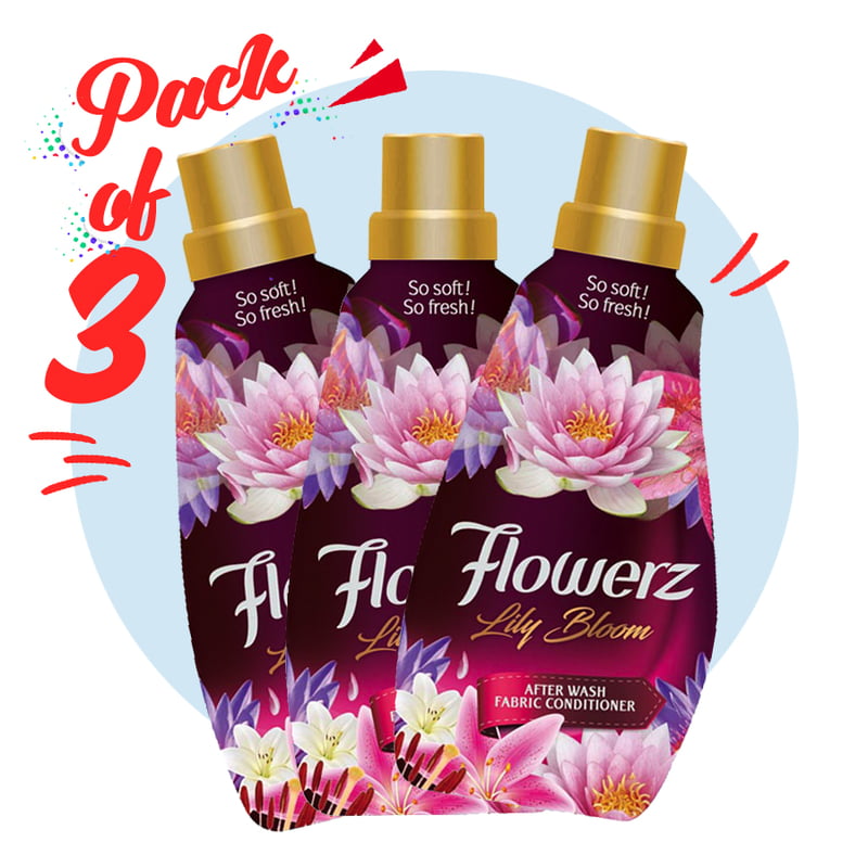 FLOWERZ | Lily Bloom Fabric Conditioner 220ML (Pack of 3) FLOWERZ | Lily Bloom Fabric Conditioner 220ML (Pack of 3)