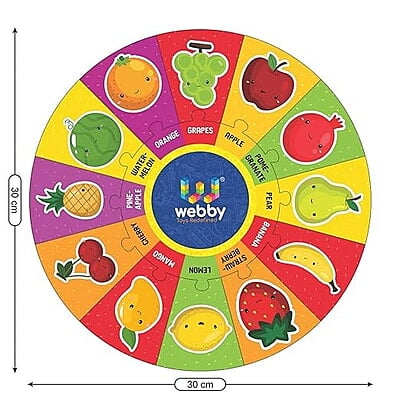 Fruits Wooden Round Jigsaw Floor Puzzle Fruits Wooden Round Jigsaw Floor Puzzle