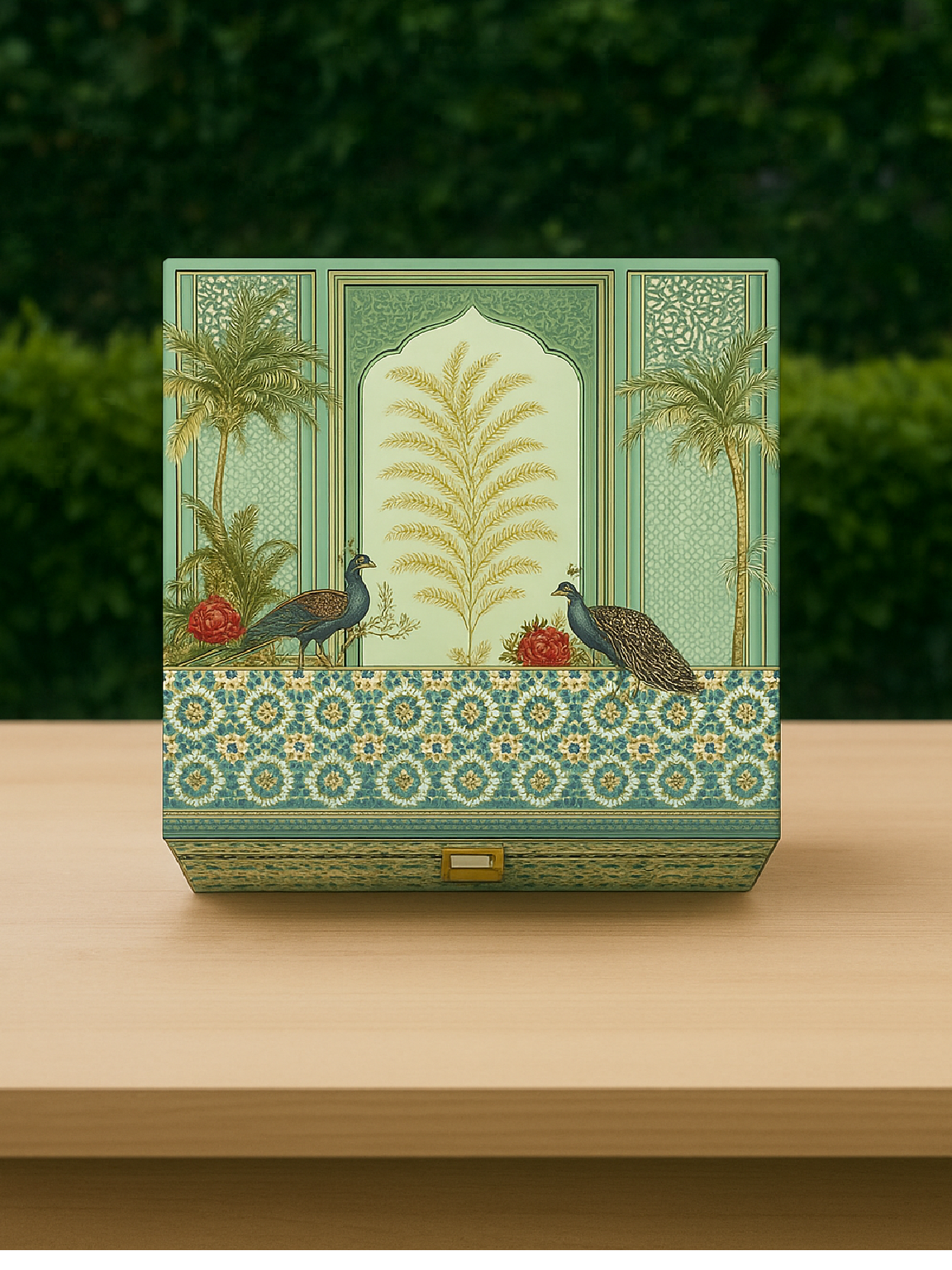 Regal Peacock 4-Jar MDF Gift Box Regal Peacock 4-Jar MDF Gift Box