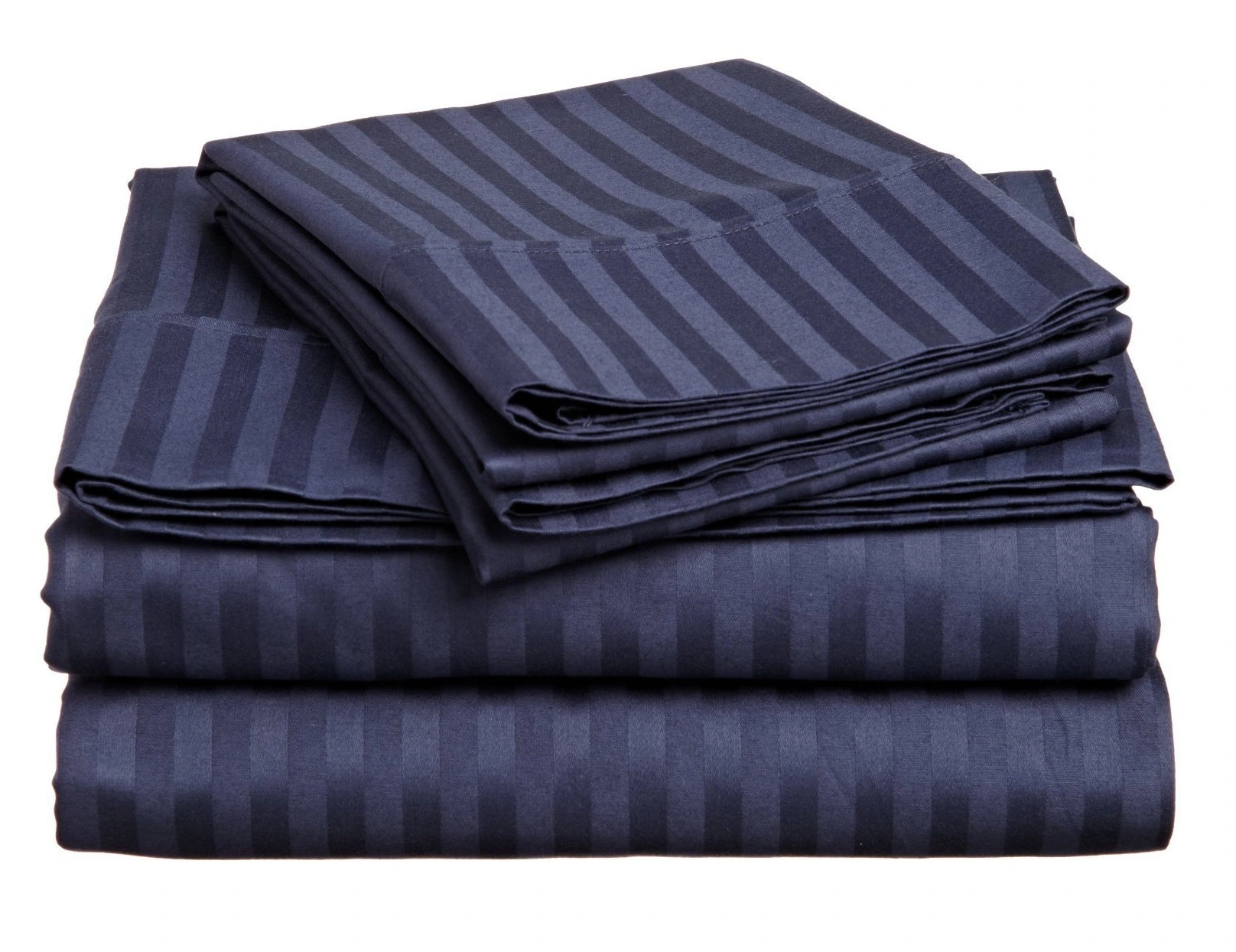 Sofrito Bedsheet Glace Cotton 300 TC - Striped - Navy Blue