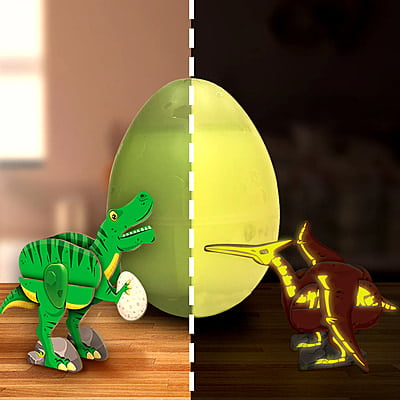 GID Dinos & Egg - Pack of 3 GID Dinos & Egg - Pack of 3