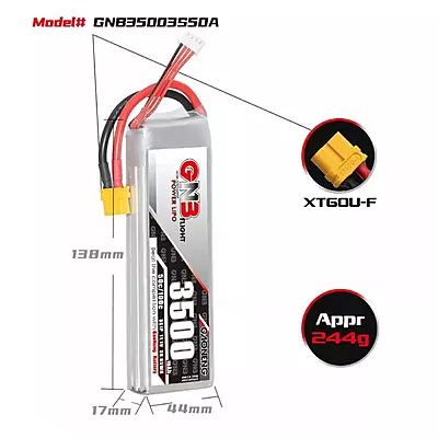 GNB 3500mAh 3S1P 11.1V 50C Lipo Battery GNB 3500mAh 3S1P 11.1V 50C Lipo Battery
