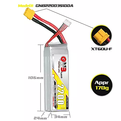 GNB GAONENG 3S 2200mah 11.1V LiPo battery GNB GAONENG 3S 2200mah 11.1V LiPo battery