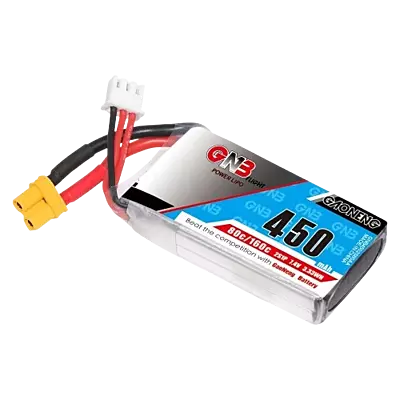 GNB 450mAh 2S1P 7.4V 80C  Square Type Lipo Battery