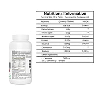 GNC Pro Performance L-Carnitine | 60 Tablets| 500mg Per Serving