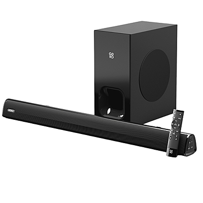 GOVO GOSURROUND 850 |6.25'' WIRED SUBWOOFER | 200 W RMS | BLUETOOTH V5.3 SOUNDBAR | 2.1 CHANNEL | BLACK