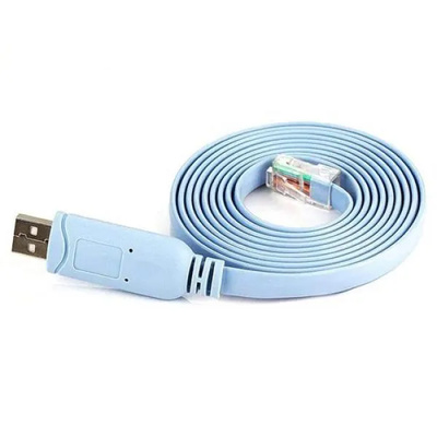 Usb 2.0 Male To Rj-45 Male Console Cable, Debug Line-1.8m (Blue) Usb 2.0 Male To Rj-45 Male Console Cable, Debug Line-1.8m (Blue)