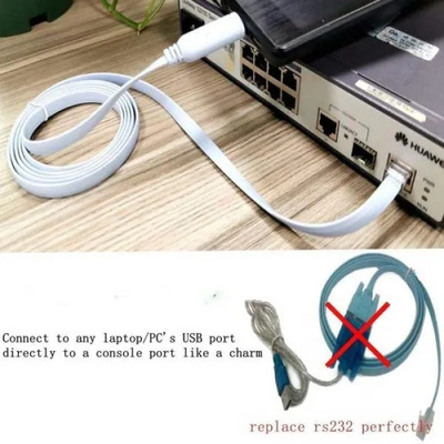 Usb 2.0 Male To Rj-45 Male Console Cable, Debug Line-1.8m (Blue) Usb 2.0 Male To Rj-45 Male Console Cable, Debug Line-1.8m (Blue)