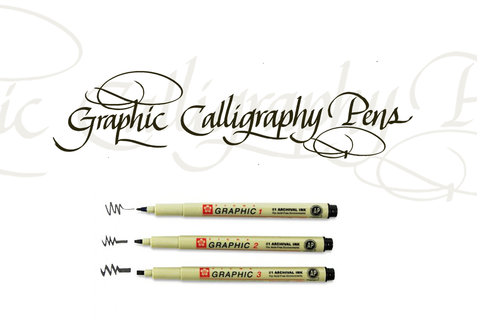 SAKURA PIGMA GRAPHIC 3 PEN, 3.0MM LINE WIDTH, BLACK SAKURA PIGMA GRAPHIC 3 PEN, 3.0MM LINE WIDTH, BLACK