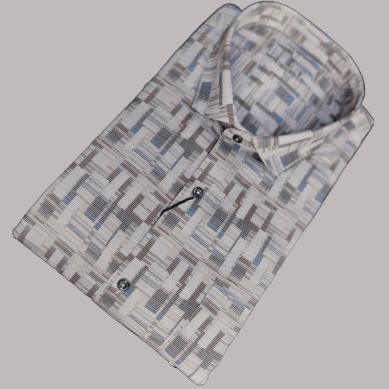 BROWN PRINTED SHIRT