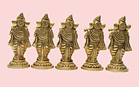 Brass Ganesha Musical Set of 5 Idols - 5.5 inch Height | Melodious Brass Idols for Prosperity Brass Ganesha Musical Set of 5 Idols - 5.5 inch Height | Melodious Brass Idols for Prosperity