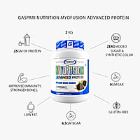Gaspari Nutrition Myofusion Advanced Whey Protein Powder, Rich Chocolate - 2 kgs (4.4 LBS) Gaspari Nutrition Myofusion Advanced Whey Protein Powder, Rich Chocolate - 2 kgs (4.4 LBS)