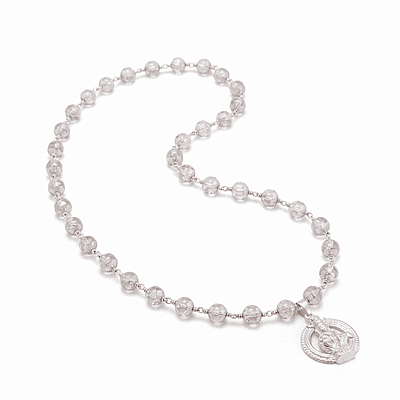 Sphatika Mala with Ayyappan (Iyyappan) Pendant – Pure Quartz Crystal Mala Sphatika Mala with Ayyappan (Iyyappan) Pendant – Pure Quartz Crystal Mala
