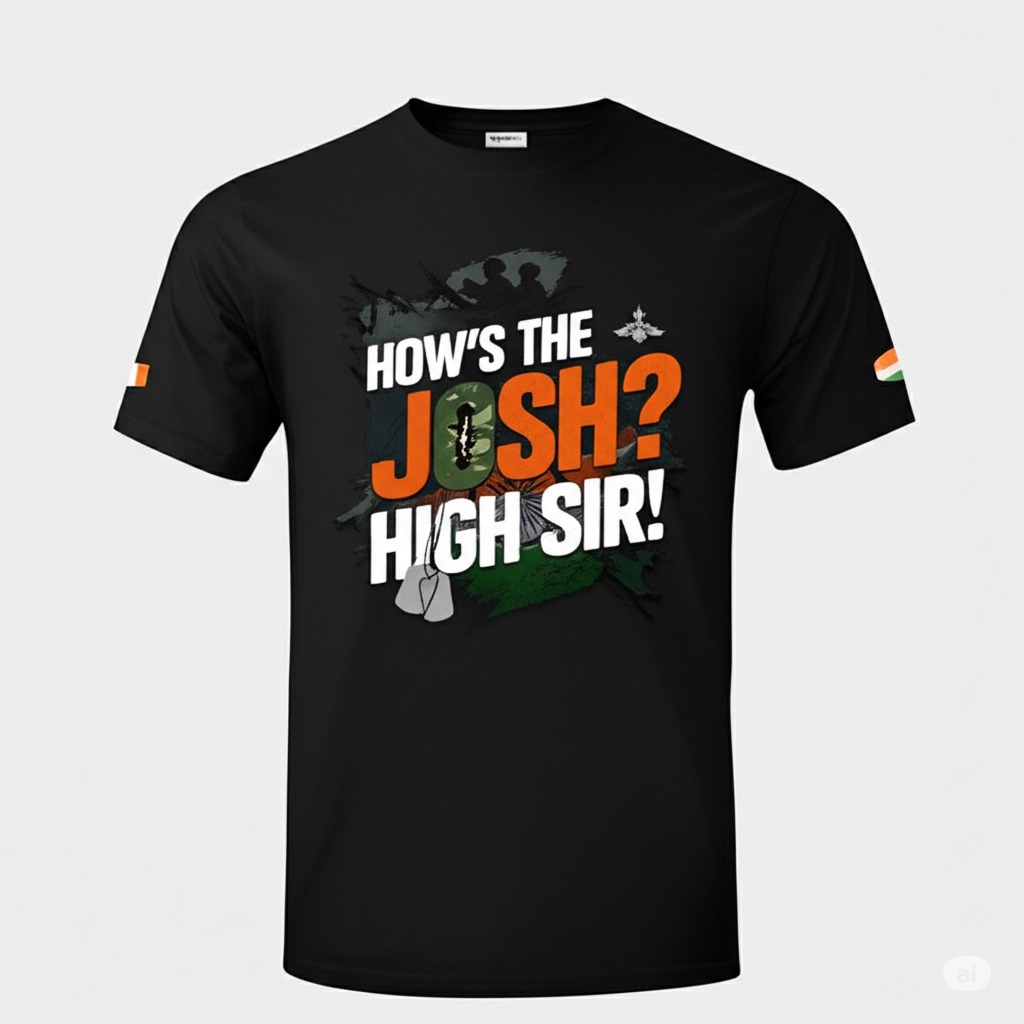 How’s the Josh? High Sir! Indian Army T-Shirt | Patriotic Tricolor Graphic Tee
