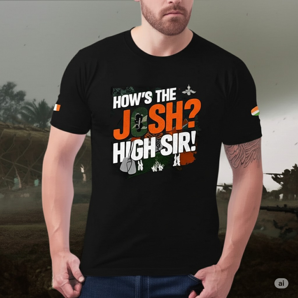 How’s the Josh? High Sir! Indian Army T-Shirt | Patriotic Tricolor Graphic Tee
