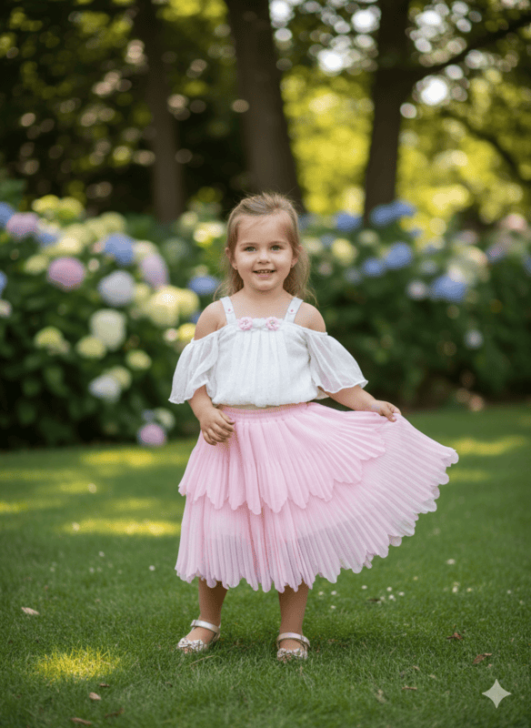 Elegant Twirl Top & Skirt D.4.2201 B.1738