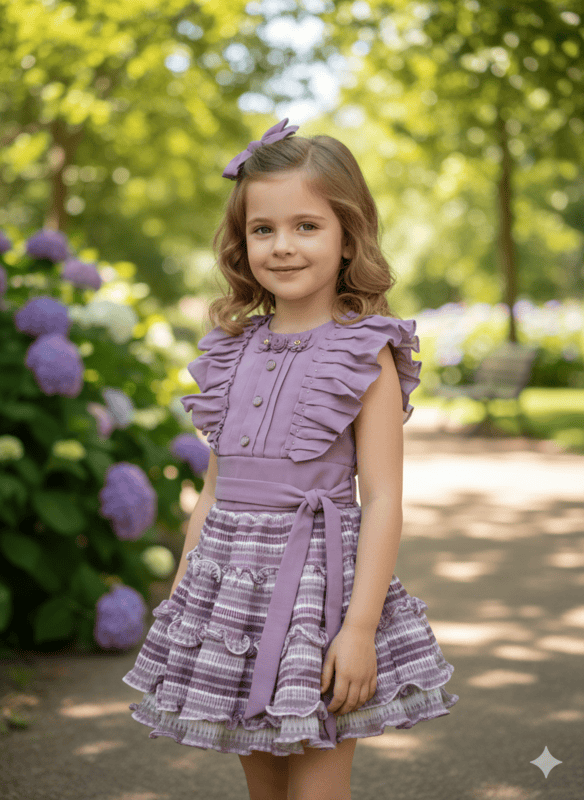 Stylish Girls' Designer Top & Skirt Set D.9.3189 B.1792