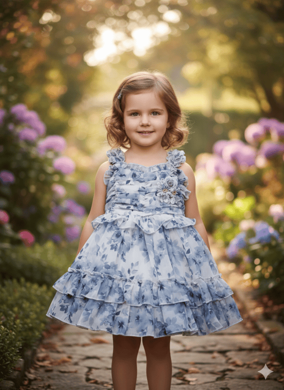 Elegant Baby Girl Sleeveless Floral Frock D.20.1223 B.1315