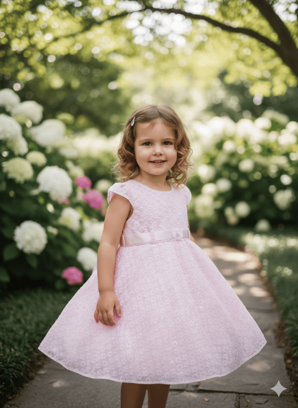 Elegant Baby Girl Lace Design Party Frock D.28.1376 B.1633