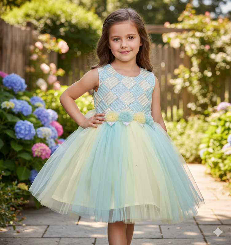 Elegant Party Wear Frock for Girls D.6/9