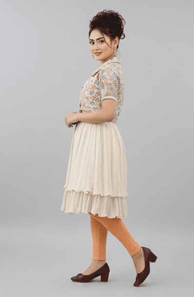 Elegant Layered Party Frock with Designer Shrug D.LG10230WO  B.GINI BABY